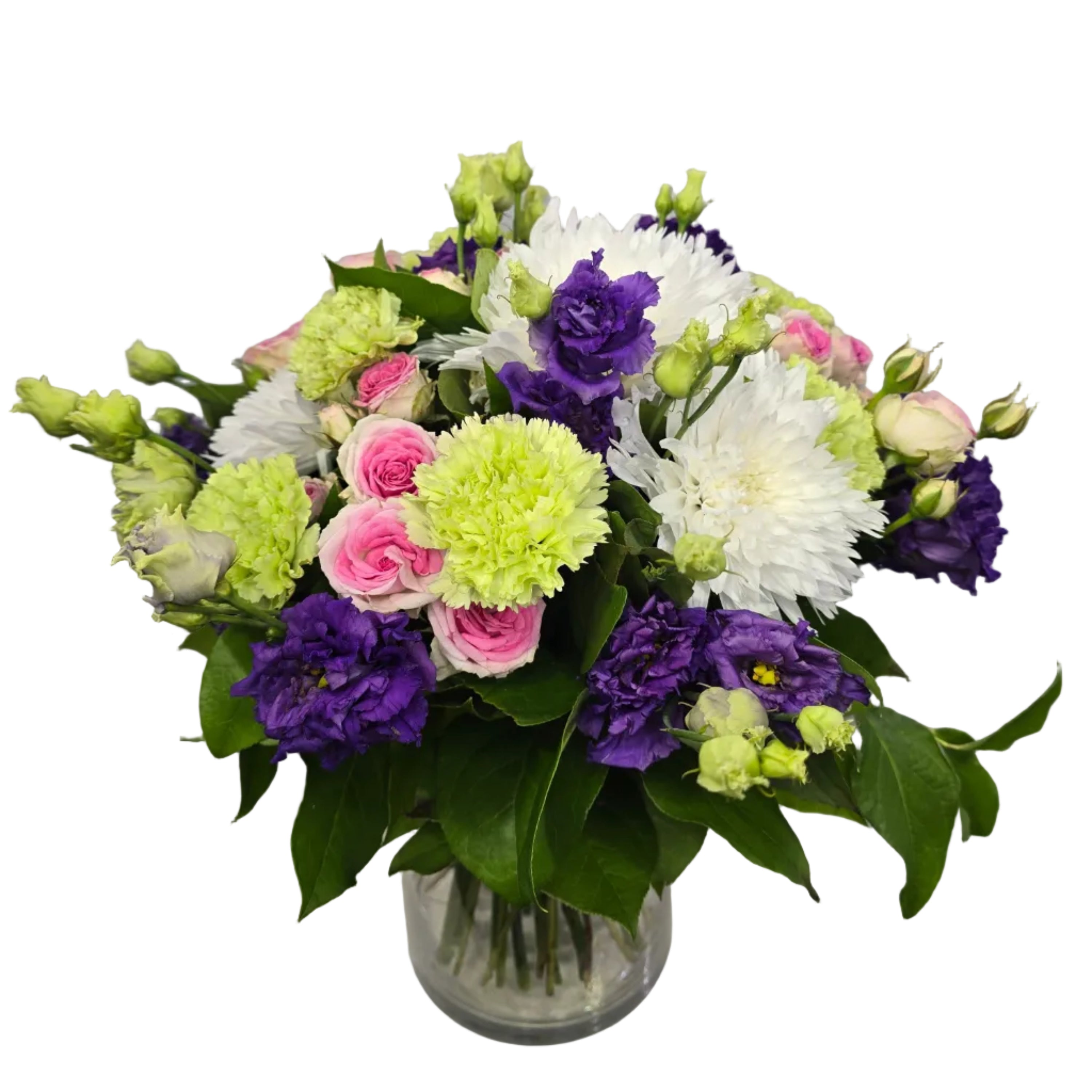 Pink, Purple and Green Bouquet