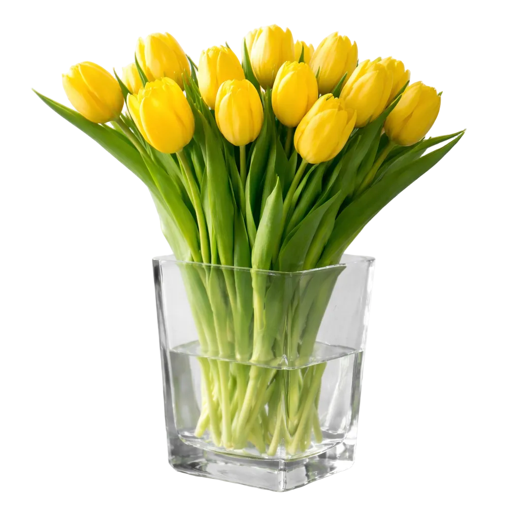 Bouquet Mono-Fleurs de Tulipes Jaunes