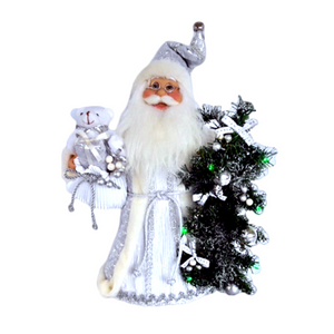 Musical Santa with Bear 40cm - with Lights