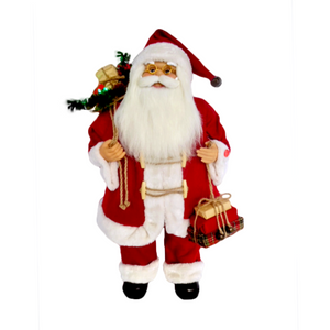 Musical Traditional Santa 40cm - with Lights