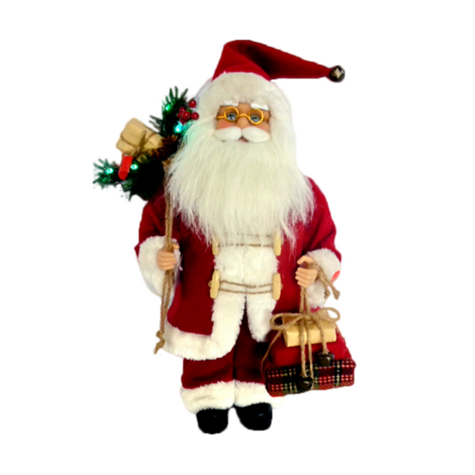 Musical Traditional Santa 60cm - with Lights