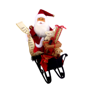 Musical Santa on Sleigh 60cm - with Lights