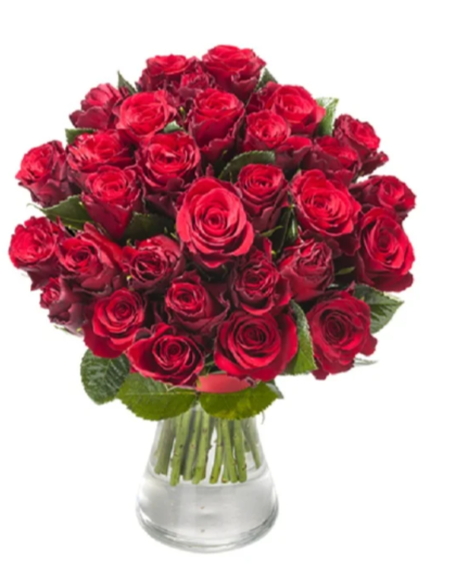 Short Stem Red Rose Bouquet