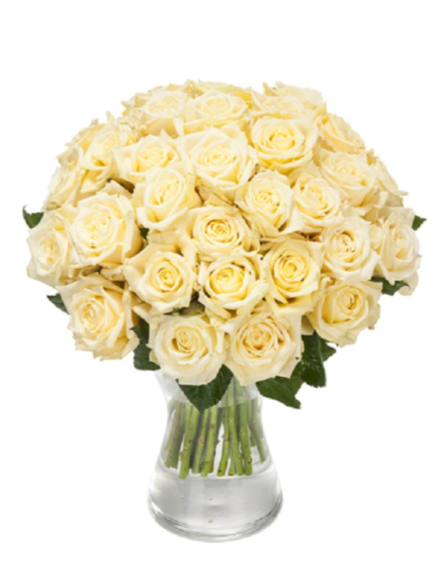 Short White Rose Bouquet